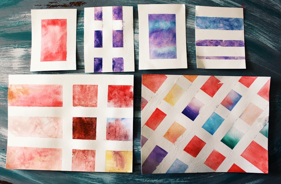 Watercolor Tutorial With Painters Tape - Amy's Art Table